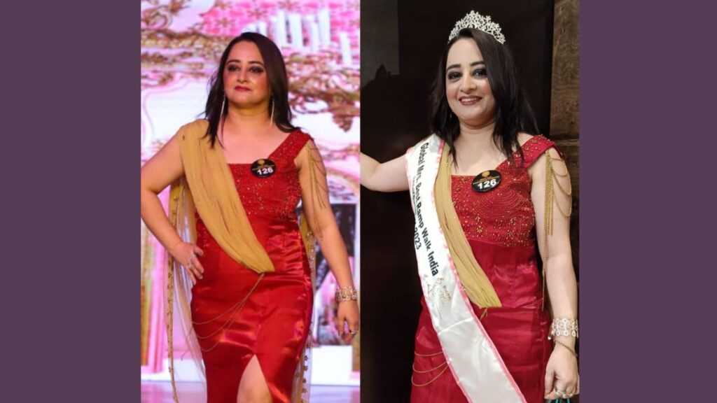 Pooja Mantal, a resident of Mangalore, Karnataka, won the Title of Best Ramp Walk 2023